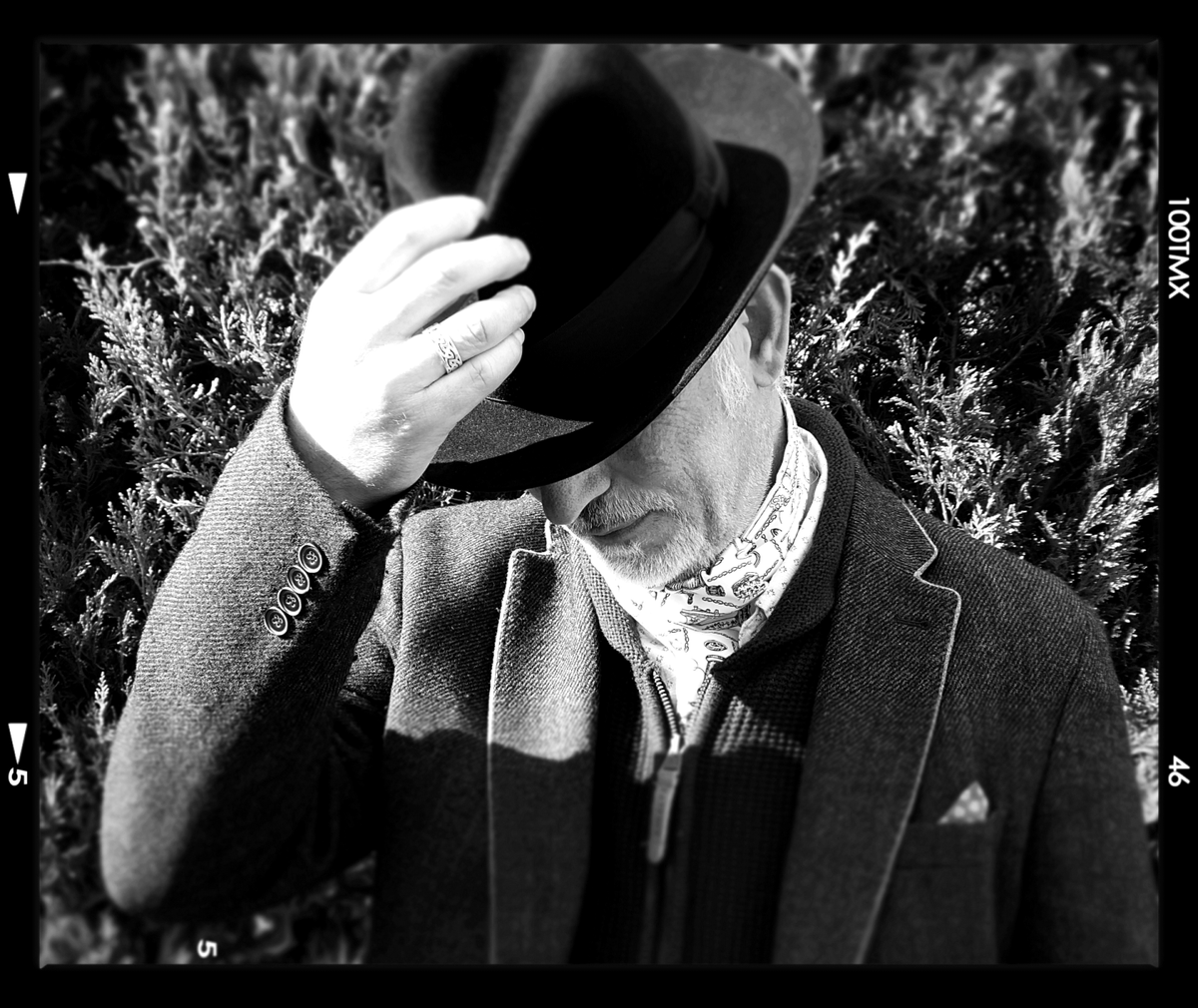 A monochrome photo of James Paxton Priestley. Photo credit: Denver Shai.